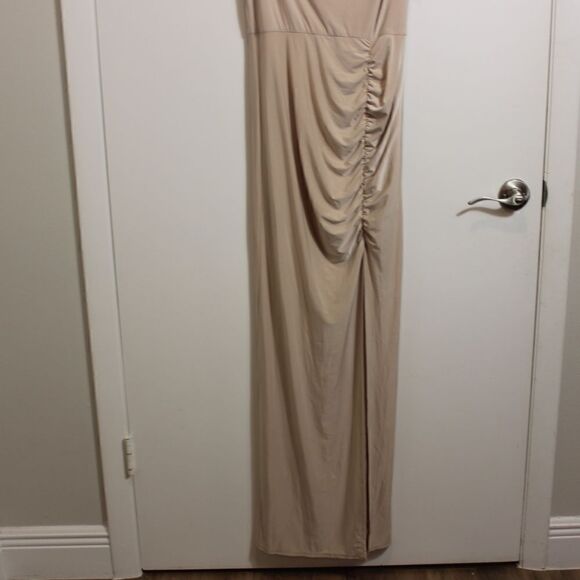 NEW WAYF The Layla Ruched Cowl Neck Gown  Dress Women Medium - Picture 7 of 15